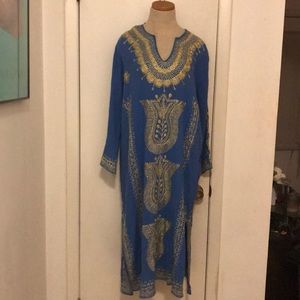 Vintage Grecian goddess maxi dress m